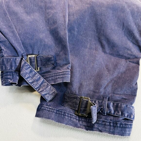 We The Free Can't Compare Slouch Pants Womens XS  Zip Pockets Buckle Cargo Blue - Picture 5 of 16